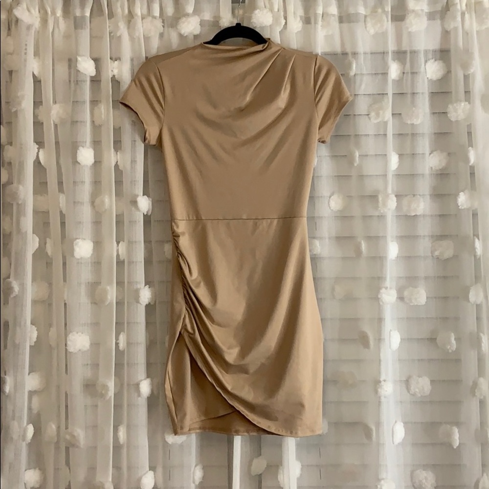 Tan Stretchy Mini Bodycon Dress Worn Once